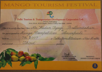 Third Position at Mango Festival 2007