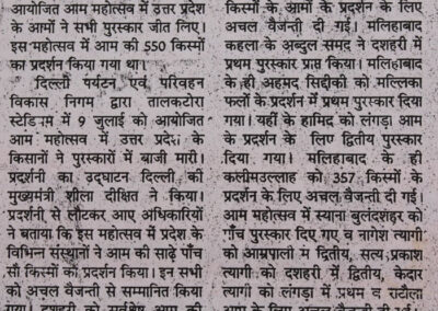 Newspaper Coverage for Award Winning Mango